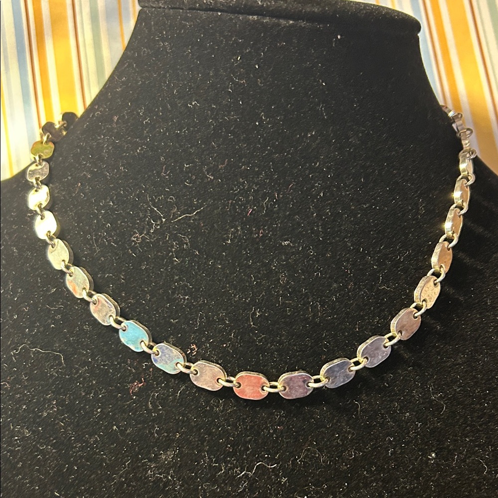 Elegant Silver and Multicolor Women's Necklace
